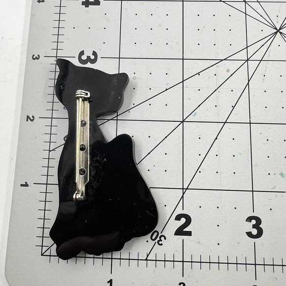 LEE SANDS Abalone Shell KITTY CAT Brooch FELINE LIONESS Pin - Picture 5 of 6